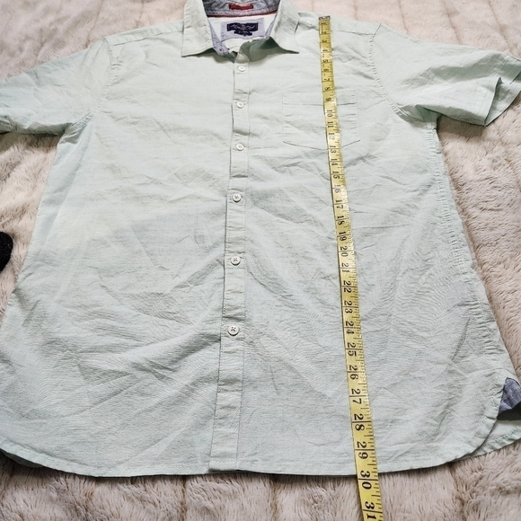Men's Casual shirt Button down Short sleeves Cotton Size XL ACROSS THE POND - Picture 12 of 14